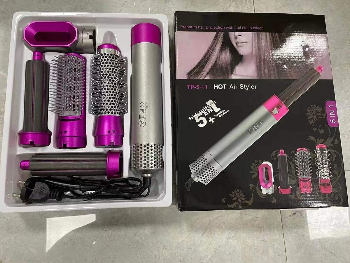 5 in 1 Interchangeable Hot Air Brush & Hair Dryer