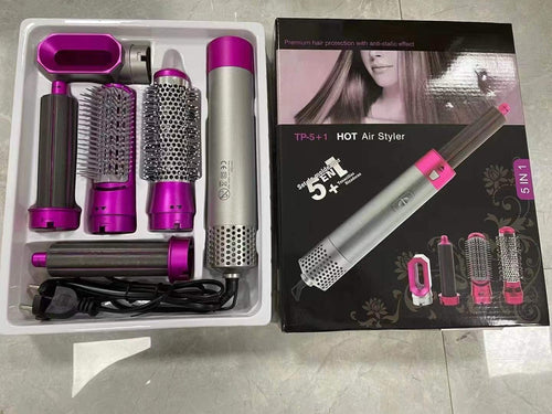 5 in 1 Interchangeable Hot Air Brush & Hair Dryer